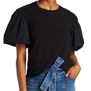 ALC Cassandra Taffeta Puff SleeveTShirt